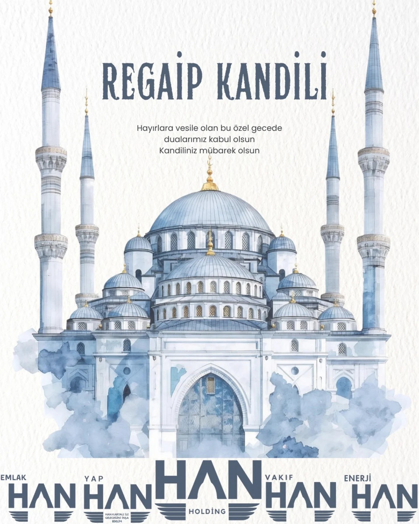 Regaip Kandili’nin; ülkemize, milletimize ve tüm insanlığa sağlık, huzur ve bereket…